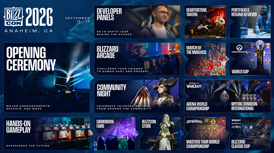 Blizzard Entertainment annuncia i pass per la BlizzCon 2026 e condivide i primi dettagli