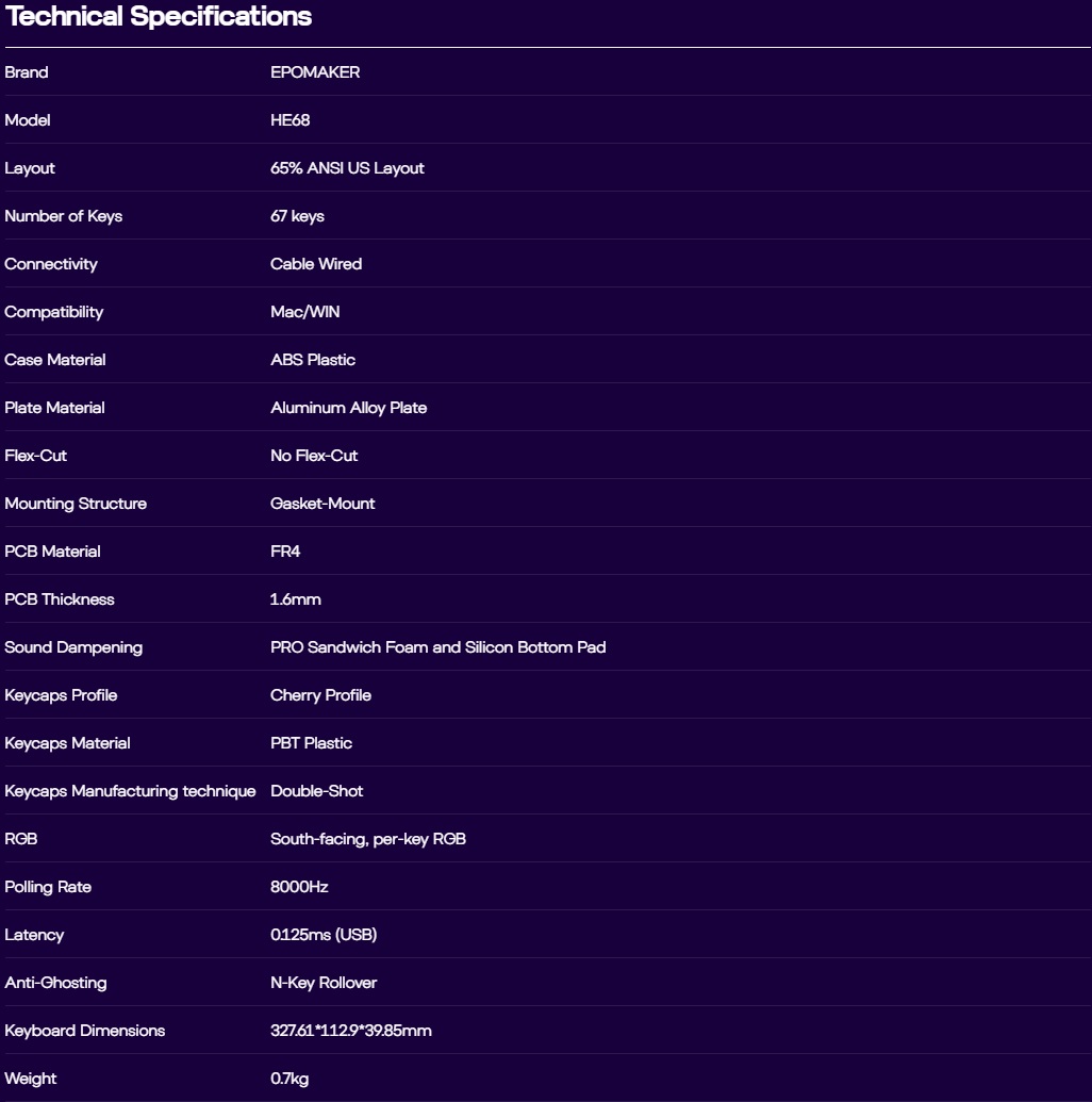 specifiche tecniche 013ea