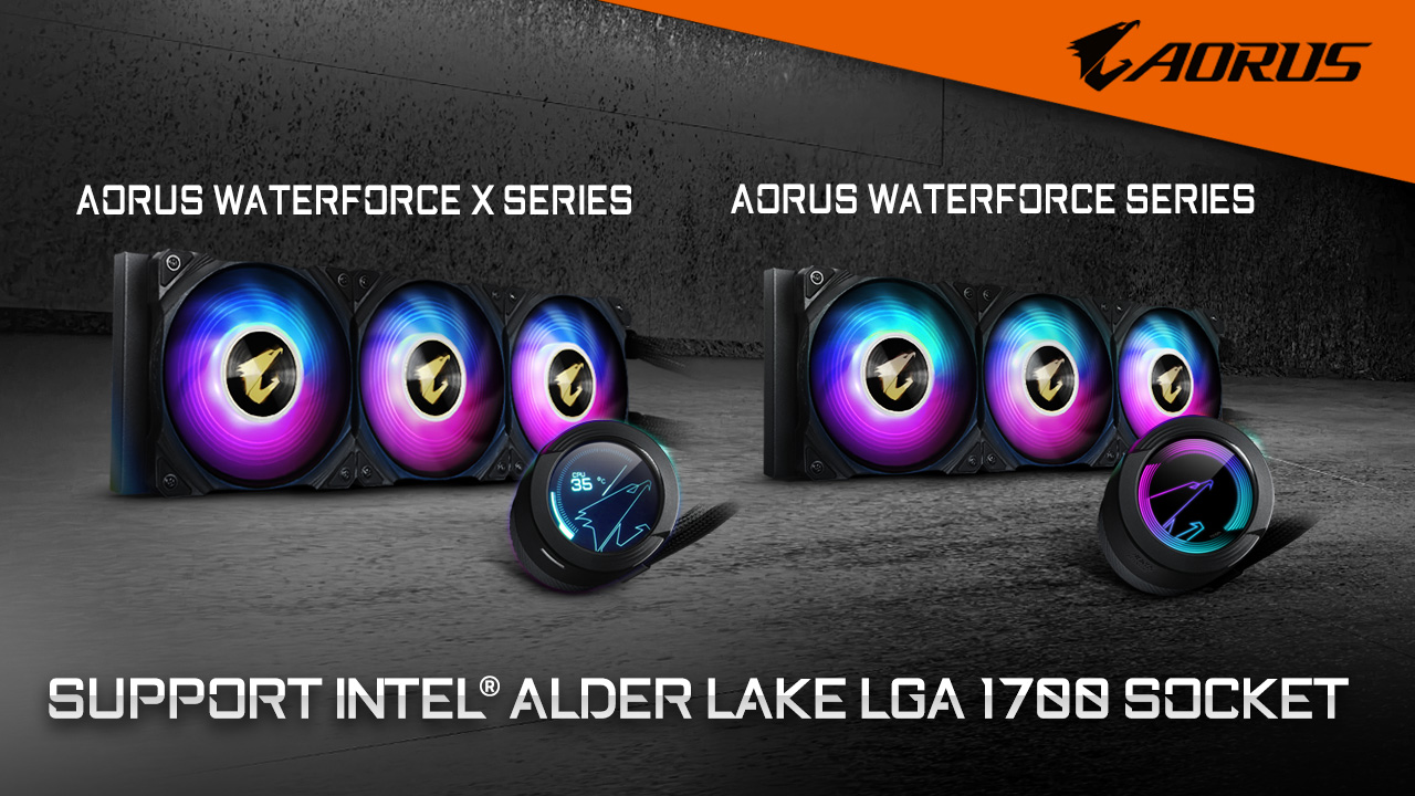 Gli AIO GIGABYTE AORUS WATERFORCE sono compatibili con il socket Intel LGA1700 