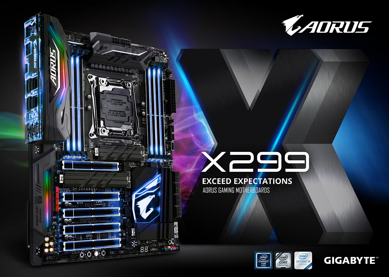 GIGABYTE rivela le nuove schede madri X299 AORUS Gaming