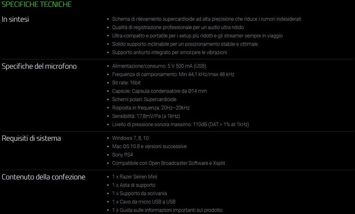 specifiche tecniche 32658